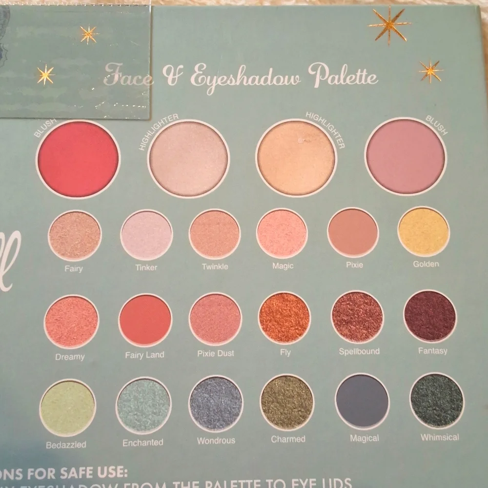 Disney Tinker Bell Eye Shadow Palette 22 Shades NWT Sealed